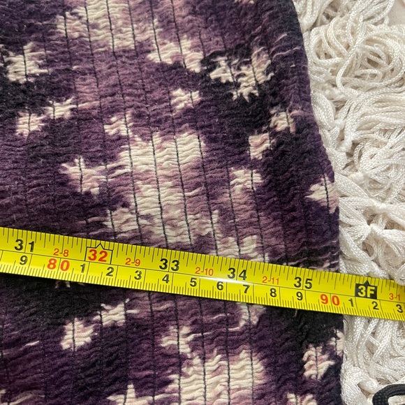 Sophia by ViX Womens Dress Size S P Purple Floral Fringe Topical Summer Midi - Picture 11 of 11